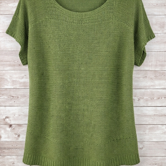 Olive Green Women's Knit Top - Picture 3 of 5